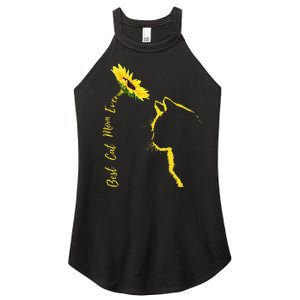 Best Cat Mom Ever Cat Mom Sunflower MotherS Day Cat Funny Gift Women's Perfect Tri Rocker Tank