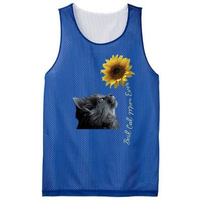 Best Cat Mom Ever Sunflower Gift Mesh Reversible Basketball Jersey Tank