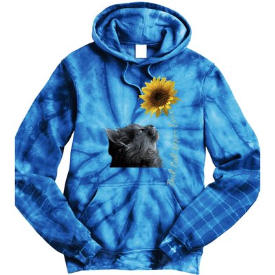 Best Cat Mom Ever Sunflower Gift Tie Dye Hoodie