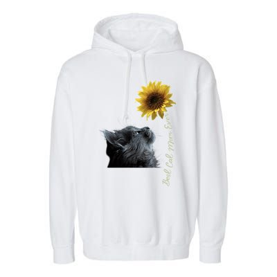 Best Cat Mom Ever Sunflower Gift Garment-Dyed Fleece Hoodie