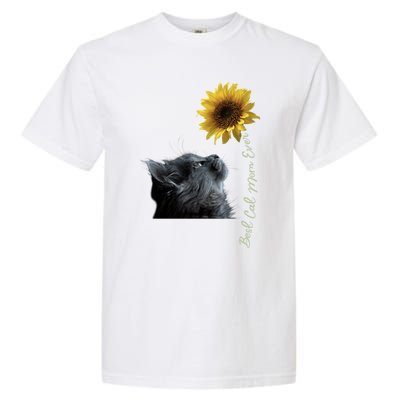 Best Cat Mom Ever Sunflower Gift Garment-Dyed Heavyweight T-Shirt