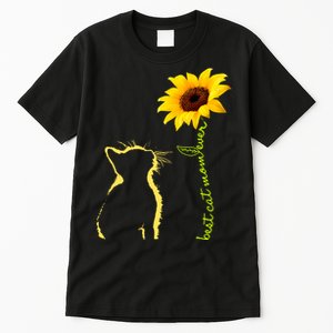 Best Cat Mom Ever Sunflower Mothers Day Gifts For Cat Lover Tall T-Shirt