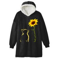 Best Cat Mom Ever Sunflower Mothers Day Gifts For Cat Lover Hooded Wearable Blanket