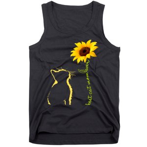 Best Cat Mom Ever Sunflower Mothers Day Gifts For Cat Lover Tank Top