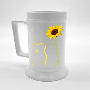 Best Cat Mom Ever Sunflower Mothers Day Gifts For Cat Lover Beer Stein