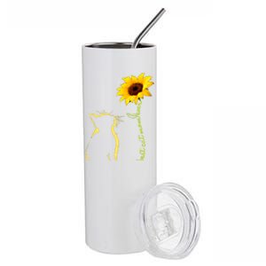 Best Cat Mom Ever Sunflower Mothers Day Gifts For Cat Lover Stainless Steel Tumbler