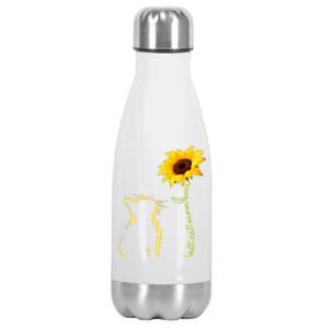 Best Cat Mom Ever Sunflower Mothers Day Gifts For Cat Lover Stainless Steel Insulated Water Bottle