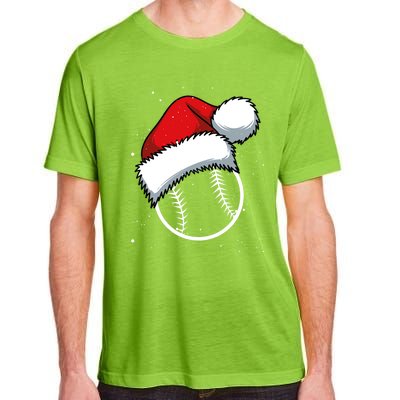 Baseball Christmas Merry Xmas Santa Claus Pitcher Catcher Gift Adult ChromaSoft Performance T-Shirt