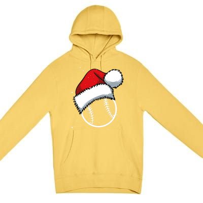 Baseball Christmas Merry Xmas Santa Claus Pitcher Catcher Gift Premium Pullover Hoodie