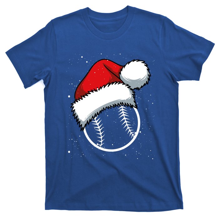 Baseball Christmas Merry Xmas Santa Claus Pitcher Catcher Gift T-Shirt