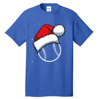 Baseball Christmas Merry Xmas Santa Claus Pitcher Catcher Gift Tall T-Shirt