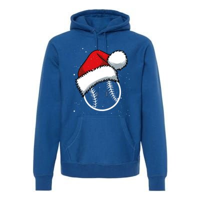 Baseball Christmas Merry Xmas Santa Claus Pitcher Catcher Gift Premium Hoodie