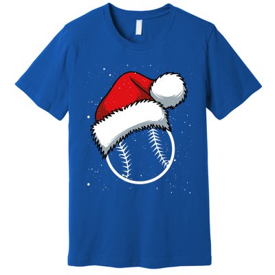 Baseball Christmas Merry Xmas Santa Claus Pitcher Catcher Gift Premium T-Shirt