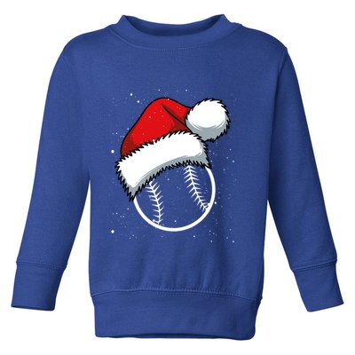 Baseball Christmas Merry Xmas Santa Claus Pitcher Catcher Gift Toddler Sweatshirt