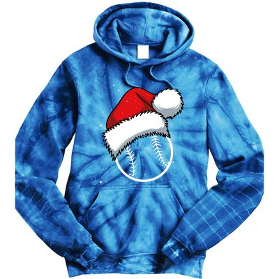 Baseball Christmas Merry Xmas Santa Claus Pitcher Catcher Gift Tie Dye Hoodie