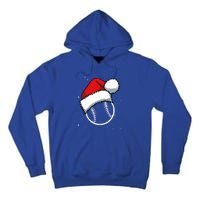 Baseball Christmas Merry Xmas Santa Claus Pitcher Catcher Gift Tall Hoodie