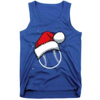 Baseball Christmas Merry Xmas Santa Claus Pitcher Catcher Gift Tank Top