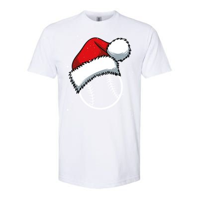 Baseball Christmas Merry Xmas Santa Claus Pitcher Catcher Gift Softstyle® CVC T-Shirt