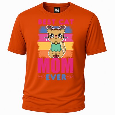 Best Cat Mom Evers Gift Cooling Performance Crew T-Shirt