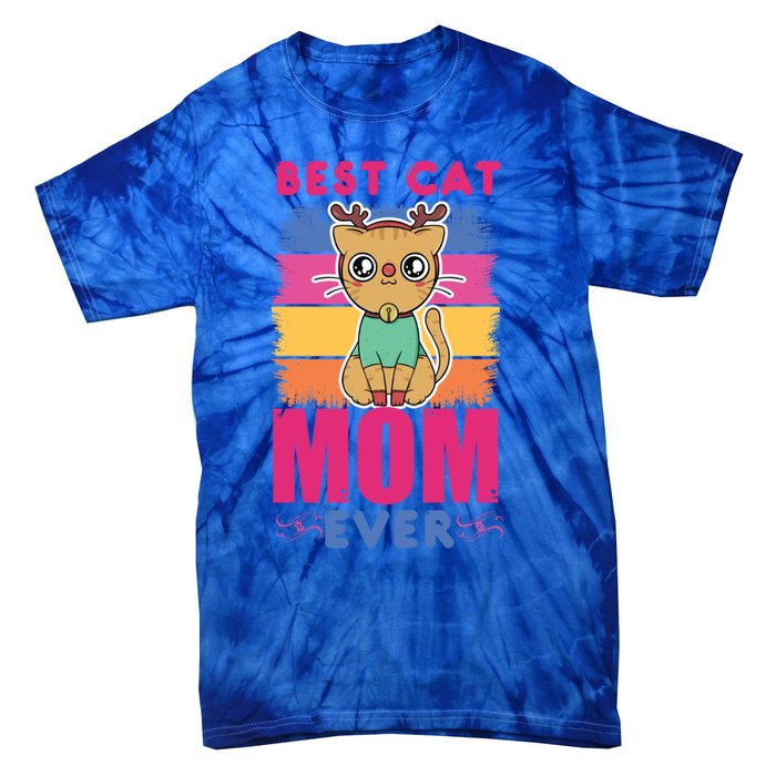 Best Cat Mom Evers Gift Tie-Dye T-Shirt