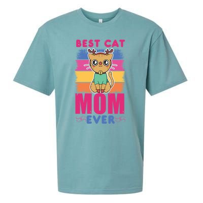 Best Cat Mom Evers Gift Sueded Cloud Jersey T-Shirt