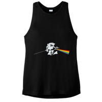 Beethoven Classical Music Composer Ladies PosiCharge Tri-Blend Wicking Tank