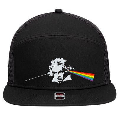 Beethoven Classical Music Composer 7 Panel Mesh Trucker Snapback Hat