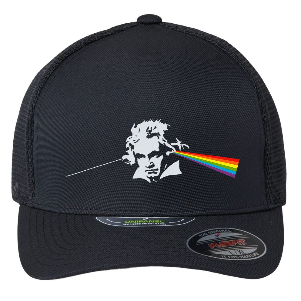 Beethoven Classical Music Composer Flexfit Unipanel Trucker Cap