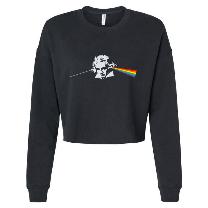 Beethoven Classical Music Composer Cropped Pullover Crew