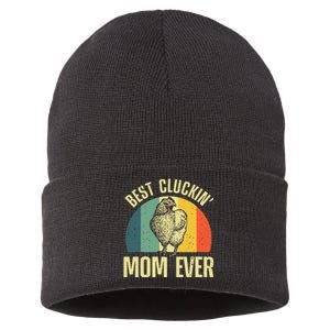 Best Chicken Mom For Cluckin Farm Chicken Lovers Sustainable Knit Beanie