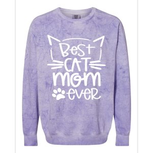 Best Cat Mom Ever Great Gift For Pet Lovers Colorblast Crewneck Sweatshirt