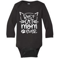 Best Cat Mom Ever Great Gift For Pet Lovers Baby Long Sleeve Bodysuit