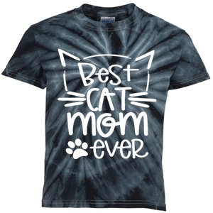 Best Cat Mom Ever Great Gift For Pet Lovers Kids Tie-Dye T-Shirt