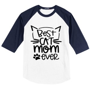 Best Cat Mom Ever Great Gift For Pet Lovers Baseball Sleeve Shirt