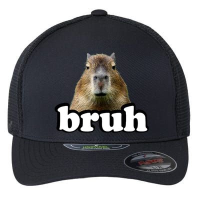 Bruh Capybara Meme Funny Bruh Saying Flexfit Unipanel Trucker Cap