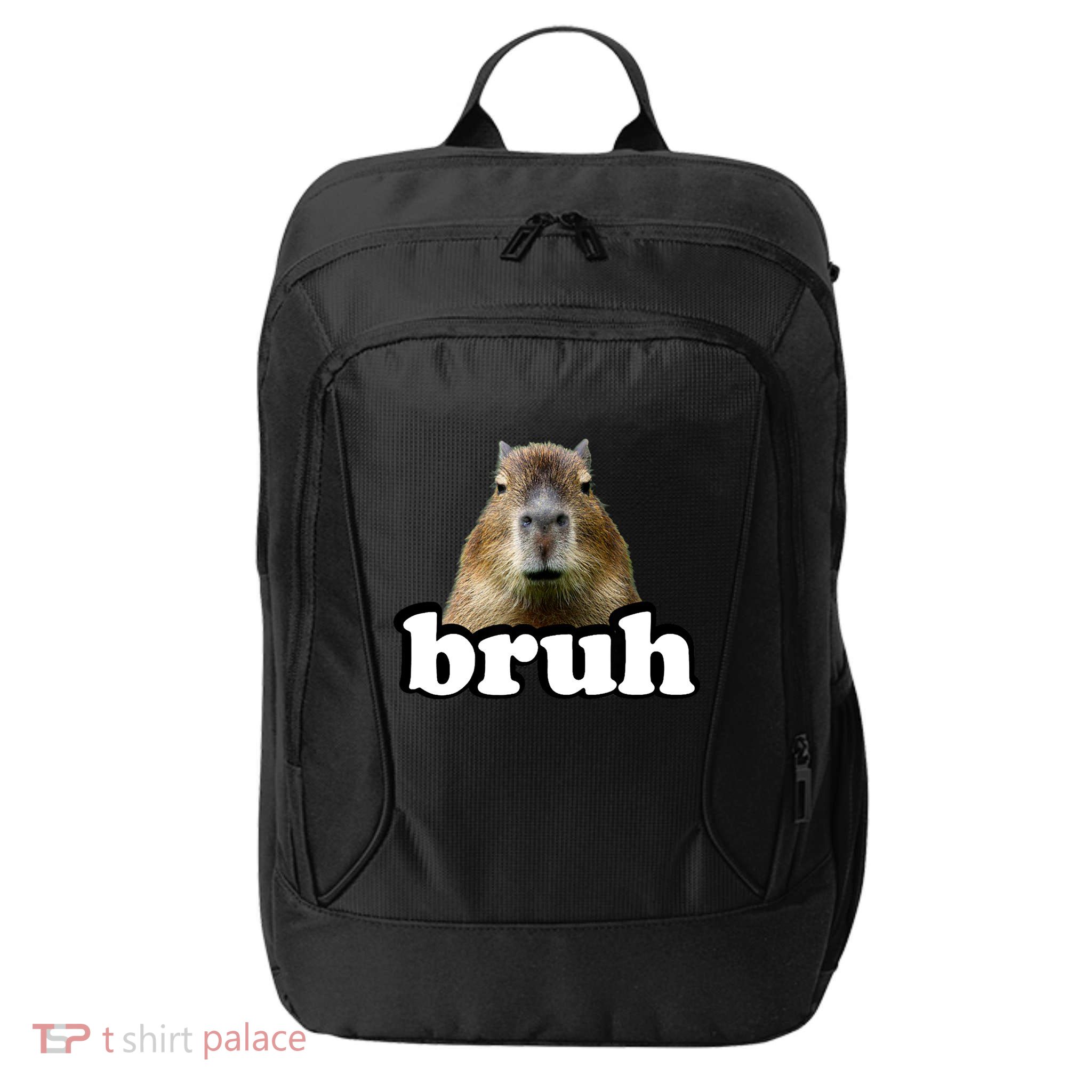 Bruh Capybara Meme Funny Bruh Saying City Backpack
