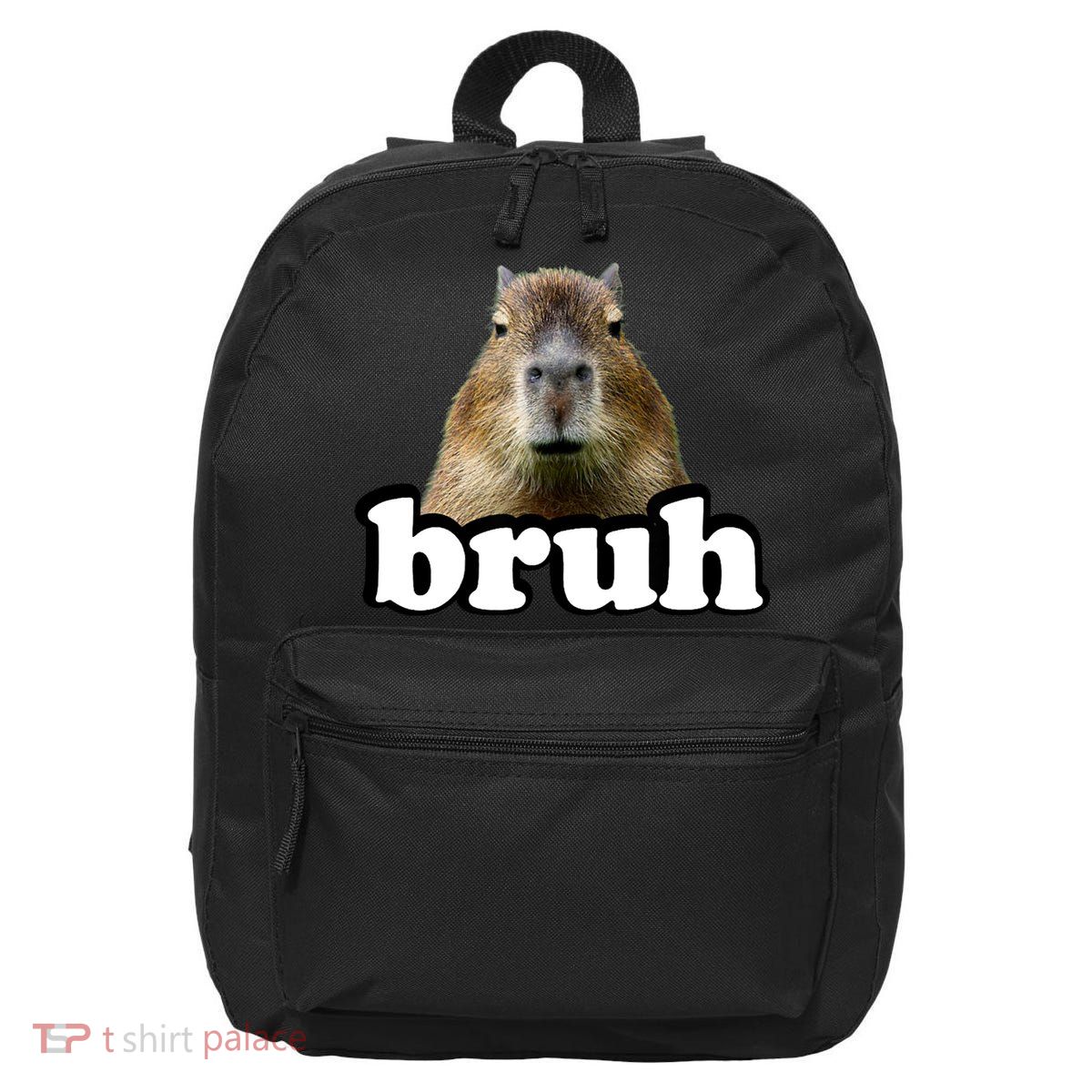 Bruh Capybara Meme Funny Bruh Saying 16 in Basic Backpack