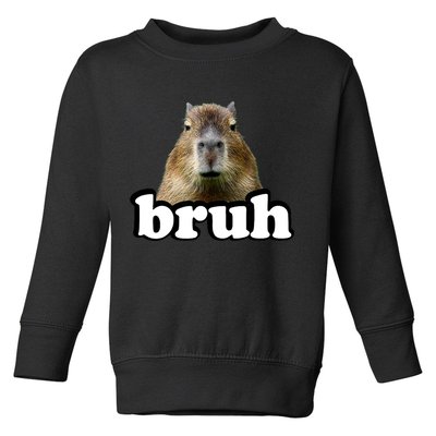 Bruh Capybara Meme Funny Bruh Saying Toddler Sweatshirt
