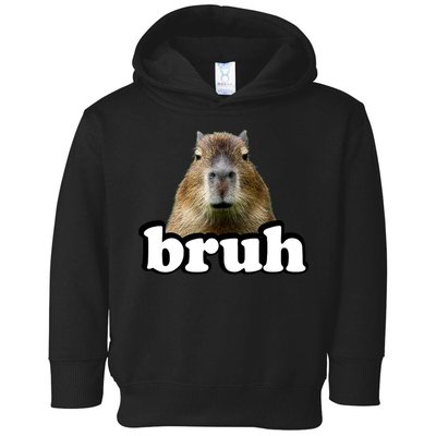 Bruh Capybara Meme Funny Bruh Saying Toddler Hoodie