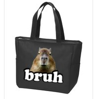 Bruh Capybara Meme Funny Bruh Saying Zip Tote Bag