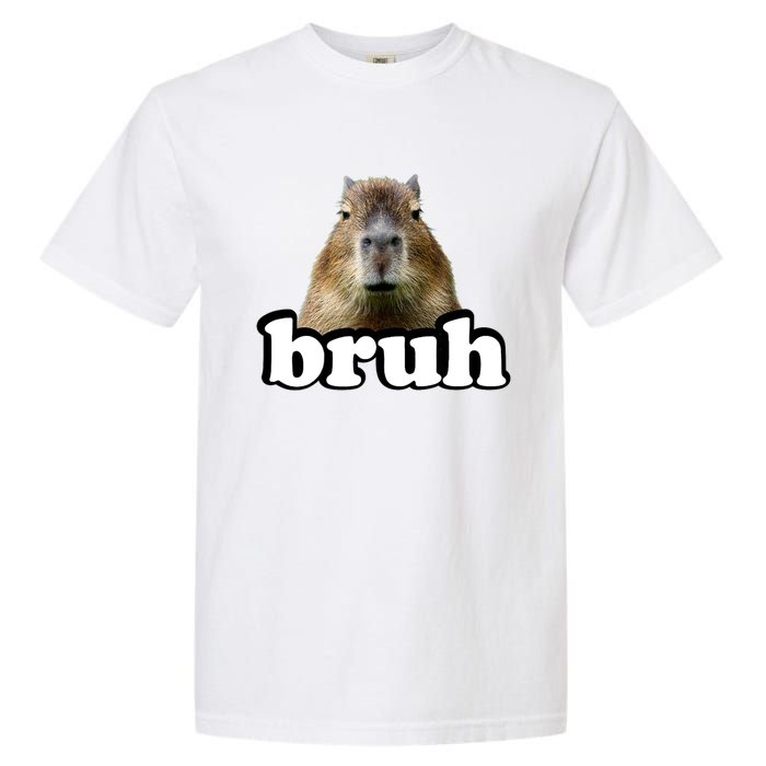 Bruh Capybara Meme Funny Bruh Saying Garment-Dyed Heavyweight T-Shirt