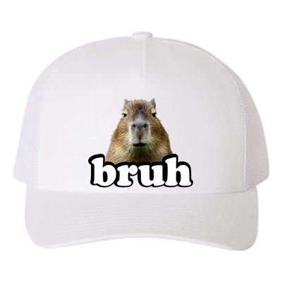Bruh Capybara Meme Funny Bruh Saying Yupoong Adult 5-Panel Trucker Hat