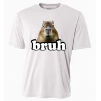 Bruh Capybara Meme Funny Bruh Saying Cooling Performance Crew T-Shirt