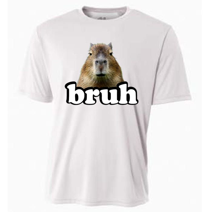 Bruh Capybara Meme Funny Bruh Saying Cooling Performance Crew T-Shirt