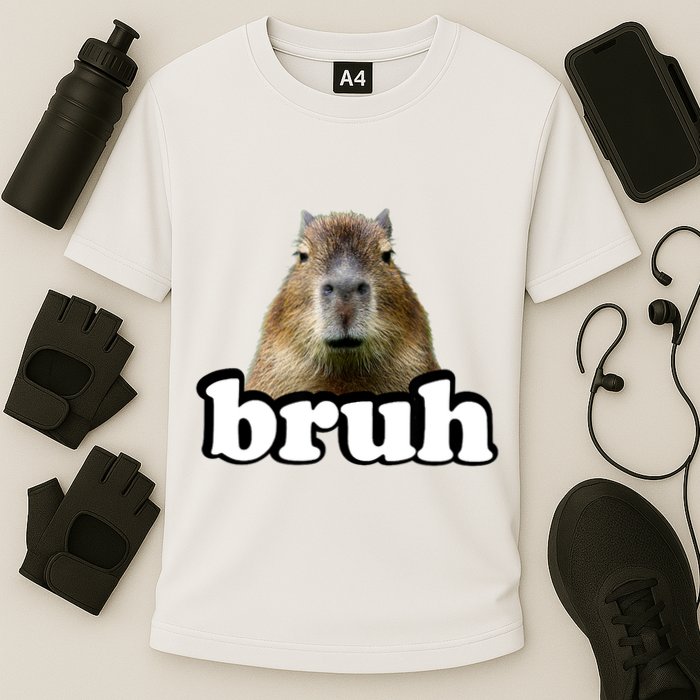 Bruh Capybara Meme Funny Bruh Saying Performance Shirt