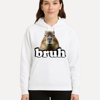 Bruh Capybara Meme Funny Bruh Saying Hoodie