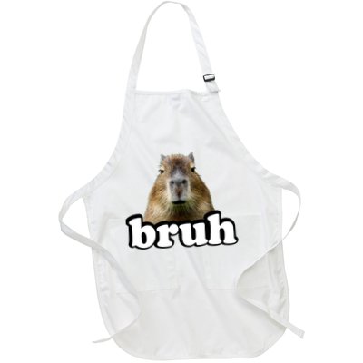 Bruh Capybara Meme Funny Bruh Saying Apron