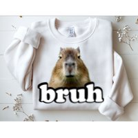 Bruh Capybara Meme Funny Bruh Saying Sweatshirt