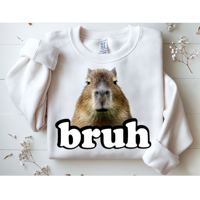 Bruh Capybara Meme Funny Bruh Saying Sweatshirt