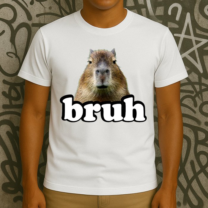 Bruh Capybara Meme Funny Bruh Saying T-Shirt